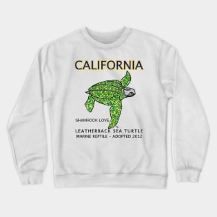 California - Leatherback Sea Turtle - Shamrock Love Crewneck Sweatshirt